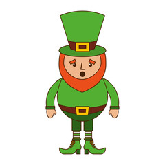 leprechaun surprise cartoon st patricks day character vector illustration