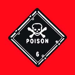Vintage Warning Poison Sign