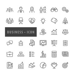 Business Finance icons set, vector
