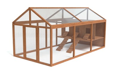 3d illustration of a chicken coop © abramscreation