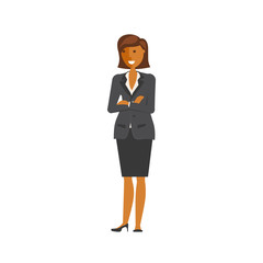 flat design business woman