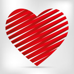 San Valentino sondo con cuore a righe