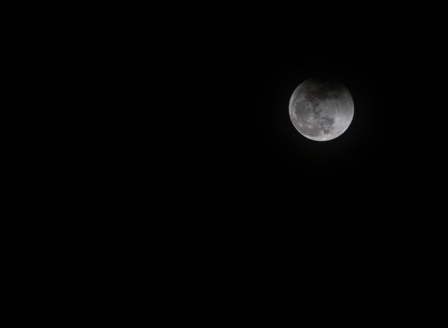 complete eclipse of the moon, January 31, 2018, Kazakhstan, Almaty