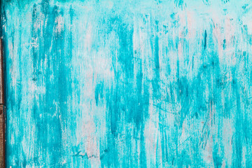 White wall texture with blue stains. Abstract White Wash Background with blue stains of paint