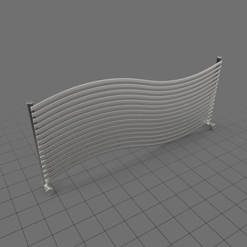 Wide, curved towel radiator