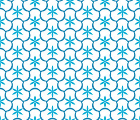 Abstract seamless pattern with floral patterns. Geometric mosaic.