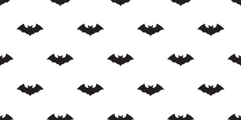 Bat seamless pattern vector Halloween isolated icon doodle wallpaper background white