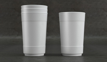 paper cup mockup. Front view.