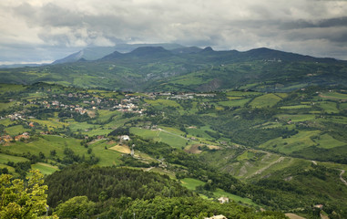 Fototapeta na wymiar Landscape in San Marino