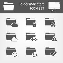 Folder state icons set