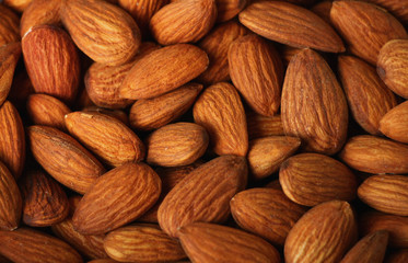 Healthy fresh almonds