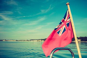 uk red ensign the british maritime flag flown from yacht