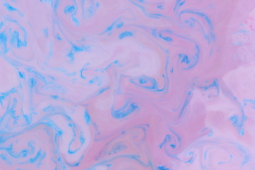 Abstract multicolored background with paints on liquid, multicolored stains on milk, cosmic holographic pattern, minimalism, pop art texture for designer