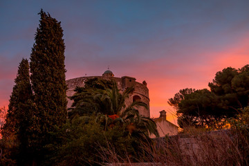 Coucher de soleil sur le Fort Balaguier à La Seyne-sur-Mer