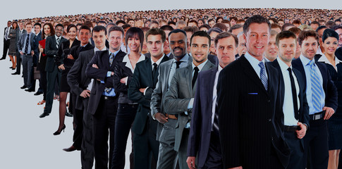 Large group of businesspeople