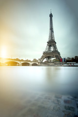 Obraz premium Eiffel tower and Seine river in Paris, France