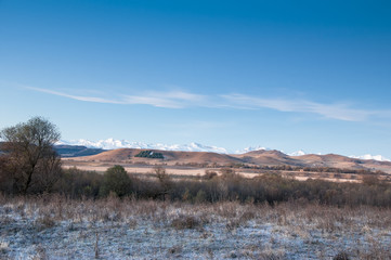 Snowy Caucasian mountains