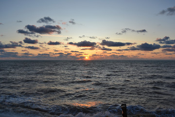 Evening sunset on the Black Sea