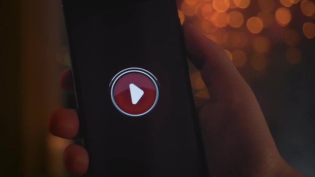 Pressing start button on the smartphone