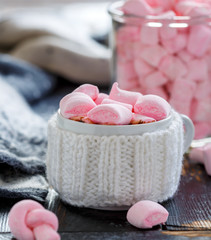 Hot chocolate with marshmallows.