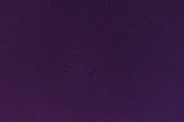Violet Color Night Starry Sky Background. Night View Of Natural 