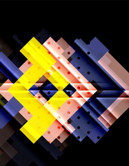 Color arrows on black background