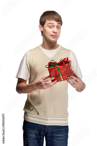 A Nice Young Man Received Birthday Present The Guy Gives Gift A Nice Young Man Received Birthday Present The Guy Gives Gift For Valentine S