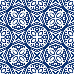 Blue Arabesque Pattern