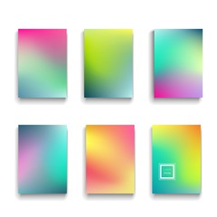 Set of holographic backgrounds. Vector illustration. Can be used for brochures, banners, postcards or other.