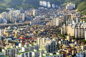 Typical residential areas of Seoul. South Korea