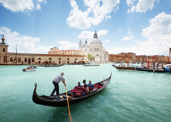 Obraz na płótnie Canvas Grand Canal and Basilica Santa Maria della Salute, Venice, Italy