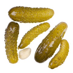 Cucumbers salted isolation