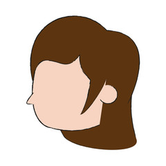 Woman faceless avatar icon vector illustration graphic design