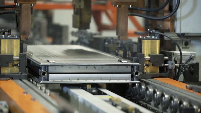 Modern robotic Production of heating radiators in Modern Factory