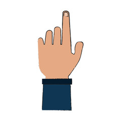 Hand pointing up icon vector illustration graphic design