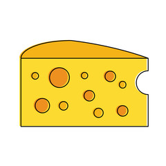 Cheese dairy isolated icon vector illustration graphic design