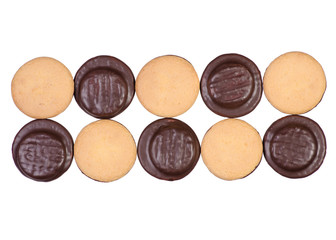 Cookies in chocolate