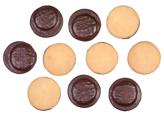 Cookies in chocolate