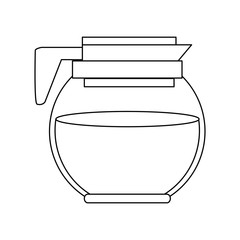 Coffee glass pot icon vector illustration graphic design