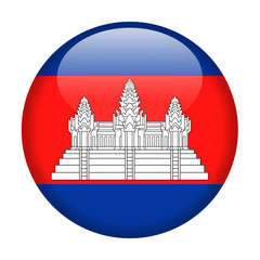 Cambodia Flag Vector Round Icon
