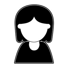 Obraz na płótnie Canvas Woman faceless avatar icon vector illustration graphic design