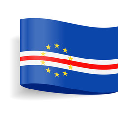 Cape Verde Flag Vector Label Tag Icon