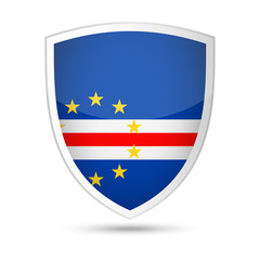 Cape Verde Flag Vector Shield Icon