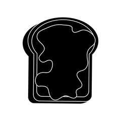 Toast with jam icon vector illustration graphic design
