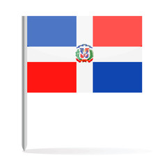 Dominican Republic Flag Pin Vector Icon