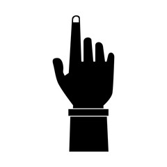 Hand pointing up icon vector illustration graphic design