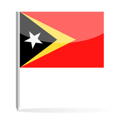 East Timor Flag Pin Vector Icon