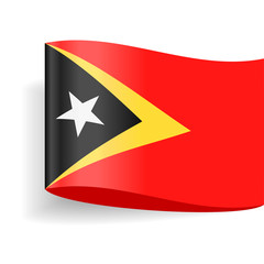 East Timor Flag Vector Label Tag Icon
