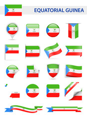 Equatorial Guinea Flag Vector Set