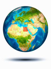 Egypt on Earth with white background